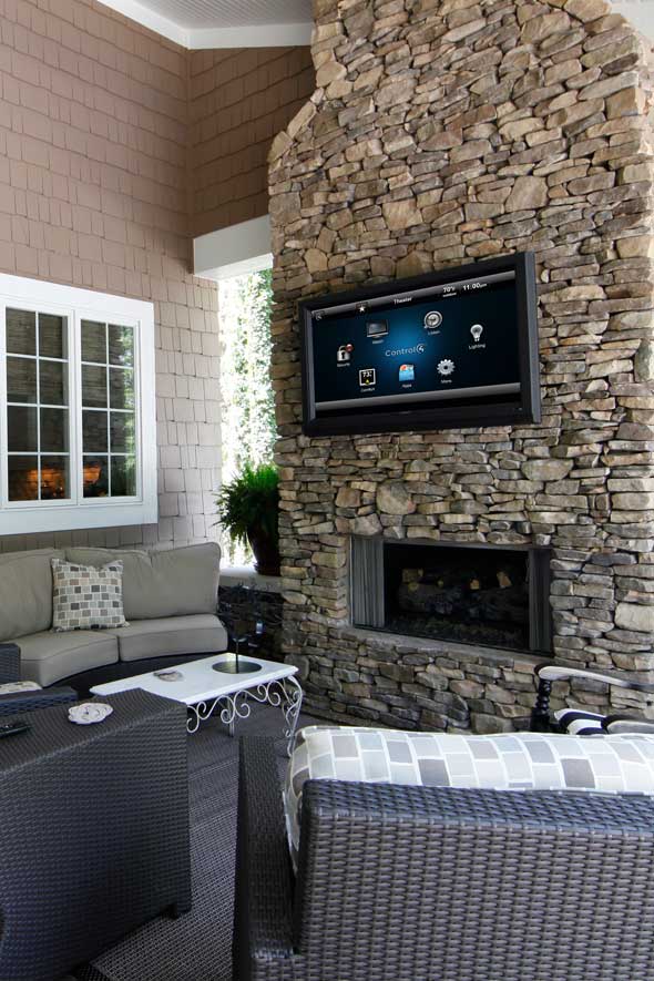 Outdoor televisions and outdoor patio speakers